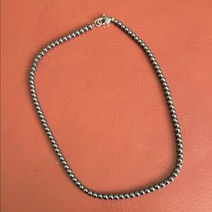 Elegant Silver Beaded Necklace